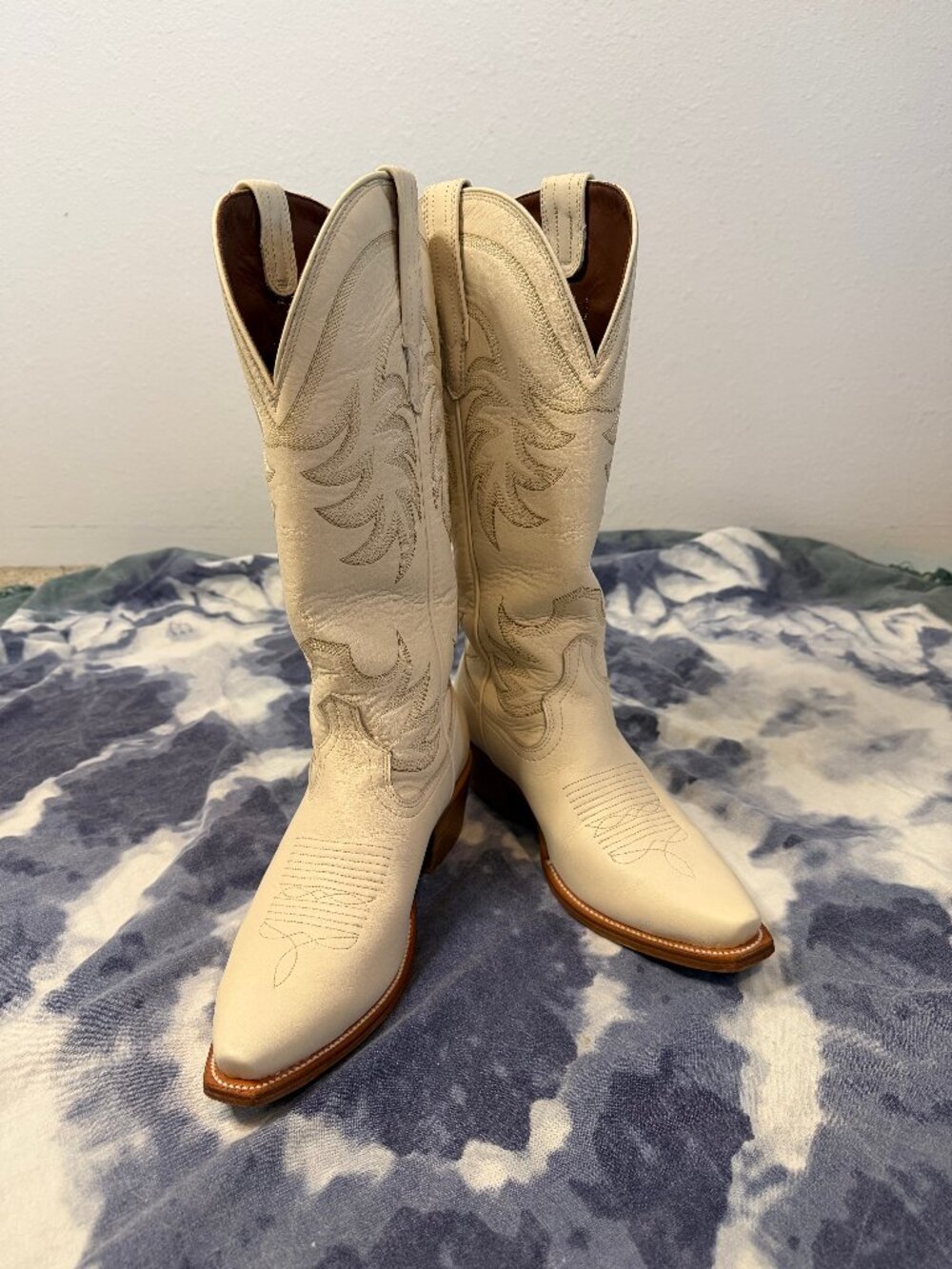 Tecovas The Annie Cowgirl Boots Bone Size 7 EUC Tall Western Boots - Picture 3 of 8